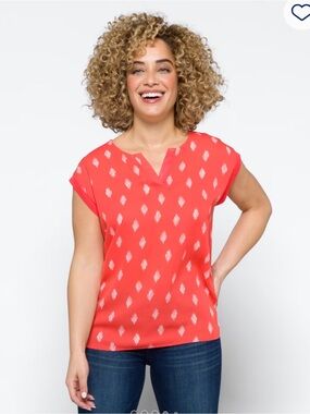 Papermoon Mixed Material Blouse in Coral I